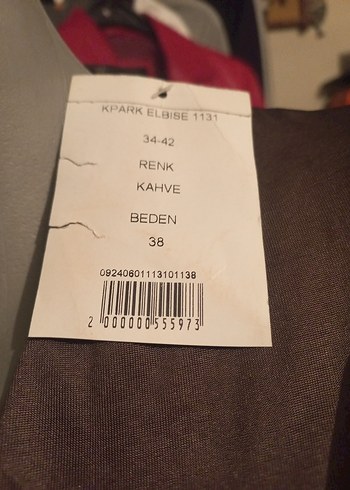 PARK BRAVO Drapeli V Yakalı Kahverengi Uzun Kollu Elbise - Görsel 8