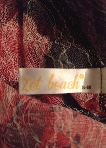 ZET BEACH Pembe V Yaka Bohem Midi plaj elbisesi - Görsel 4