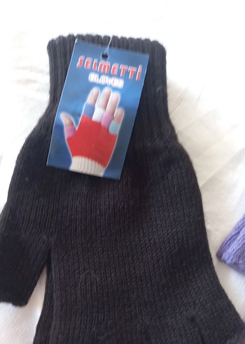 Mor Örgü Parmaksız Kadın Eldiveni - Görsel 4