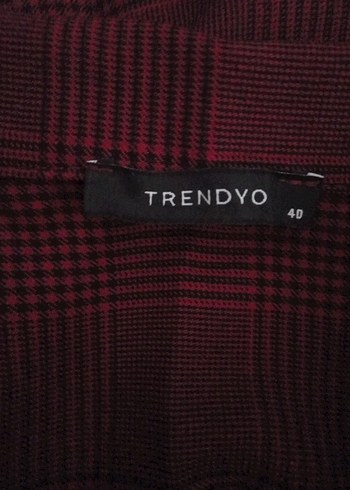 VİNTAG TRENDYOL Bordo Düğmeli Uzun Kadın elbise - Görsel 2