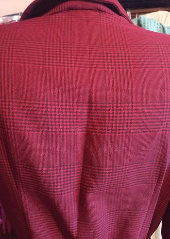 VİNTAG TRENDYOL Bordo Düğmeli Uzun Kadın elbise - Görsel 5