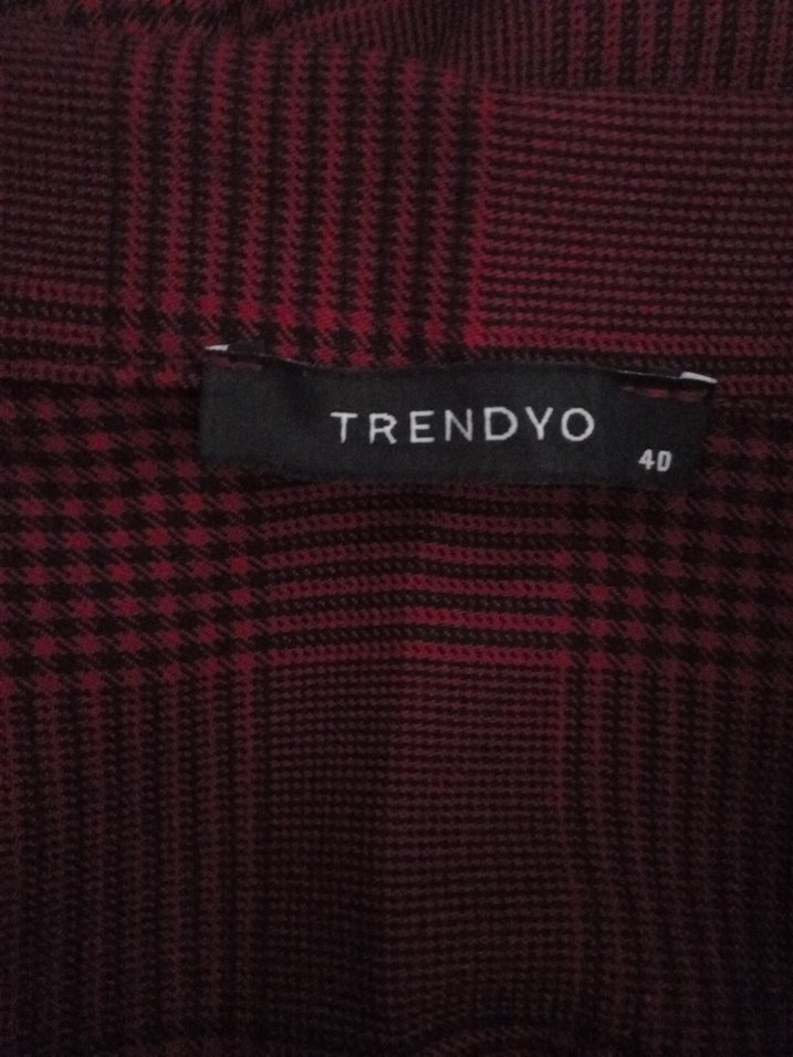 VİNTAG TRENDYOL Bordo Düğmeli Uzun Kadın elbise - Görsel 2