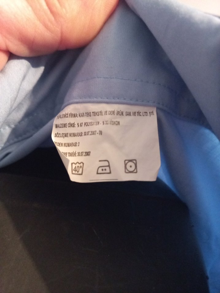 Erkek Mavi Uzun Kollu Düğmeli Pijama Üstü - Görsel 4