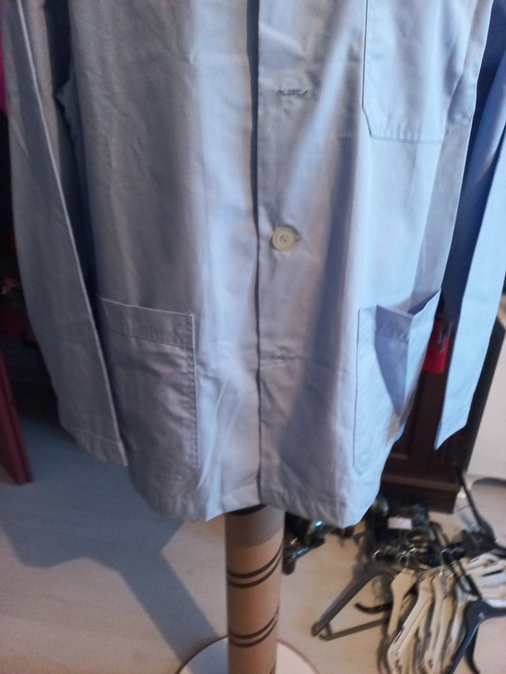 Erkek Mavi Uzun Kollu Düğmeli Pijama Üstü - Görsel 3