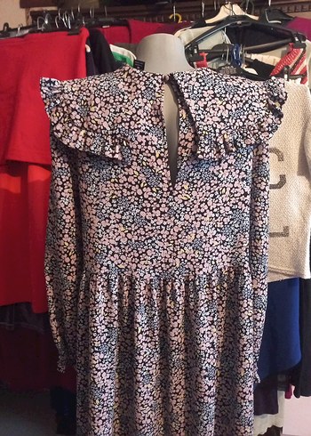 MONKİ MARKA Uzun Bohem Renkli Fırfırlı hamile Elbise - Görsel 7