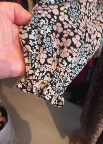 MONKİ MARKA Uzun Bohem Renkli Fırfırlı hamile Elbise - Görsel 3