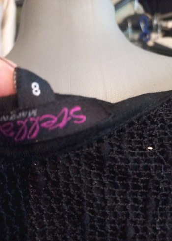 Siyah Dantel Detaylı Triko Midi Elbise - Görsel 6