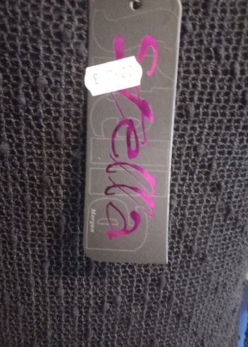 Siyah Dantel Detaylı Triko Midi Elbise - Görsel 8