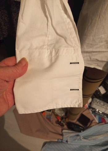 Erkek Beyaz Pamuklu Uzun Kollu Gömlek - Görsel 2