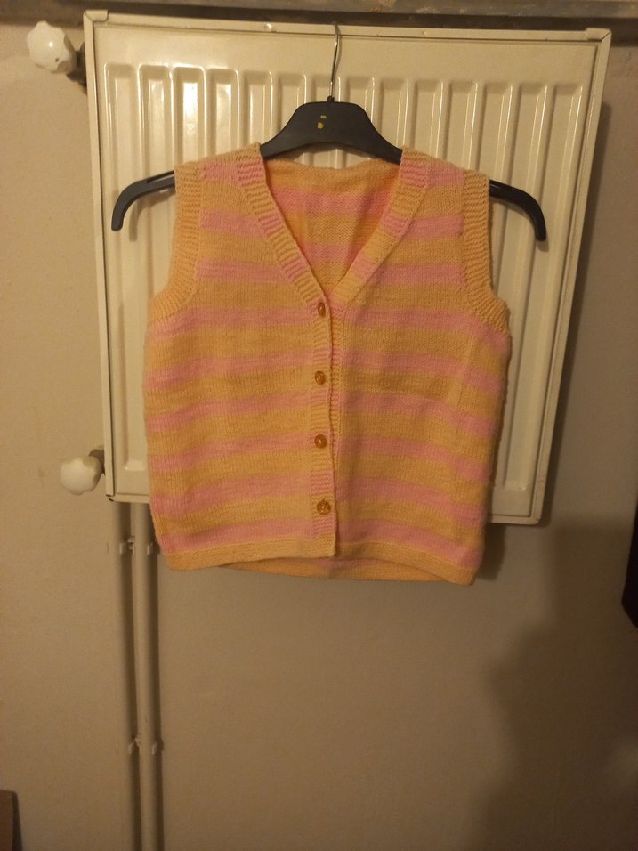 Kız Çocuk V Yaka Örgü Süveter - Görsel 2