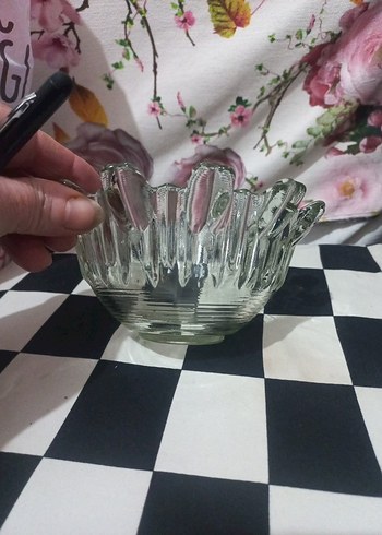 VİNTAG Şeffaf Cam Dekoratif Kase - Görsel 3