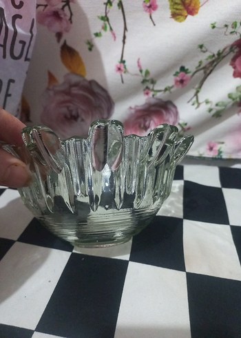 VİNTAG Şeffaf Cam Dekoratif Kase - Görsel 5