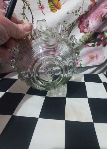 VİNTAG Şeffaf Cam Dekoratif Kase - Görsel 4