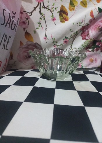 VİNTAG Şeffaf Cam Dekoratif Kase - Görsel 8