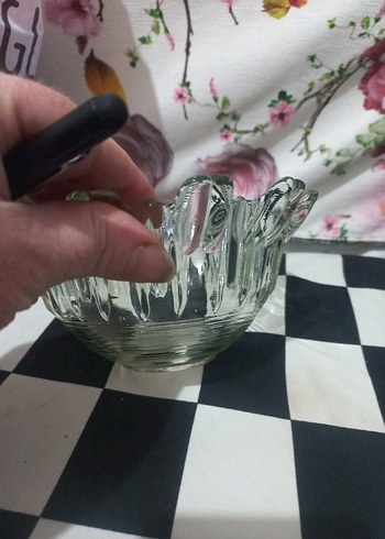 VİNTAG Şeffaf Cam Dekoratif Kase - Görsel 6