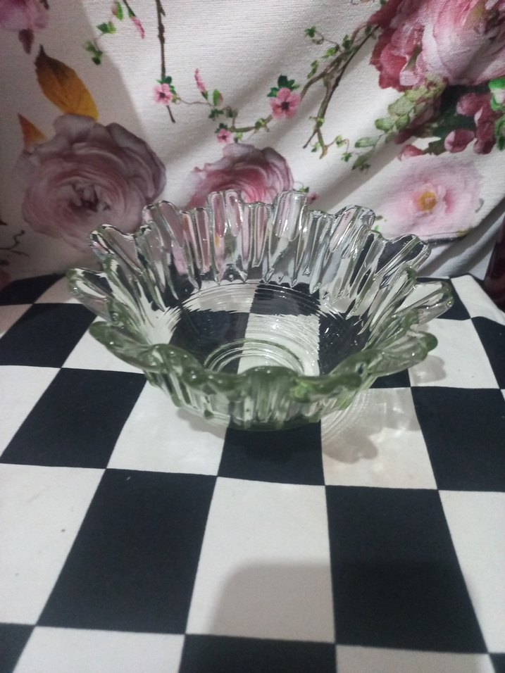 VİNTAG  Şeffaf Cam Dekoratif Kase - Görsel 2