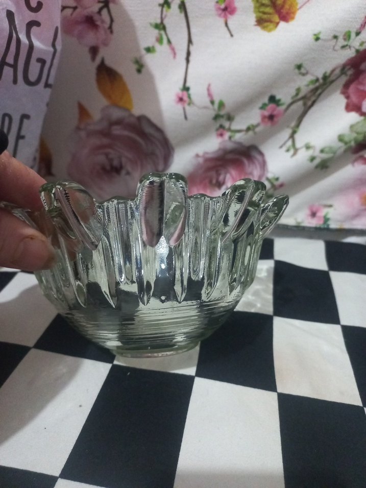 VİNTAG  Şeffaf Cam Dekoratif Kase - Görsel 5