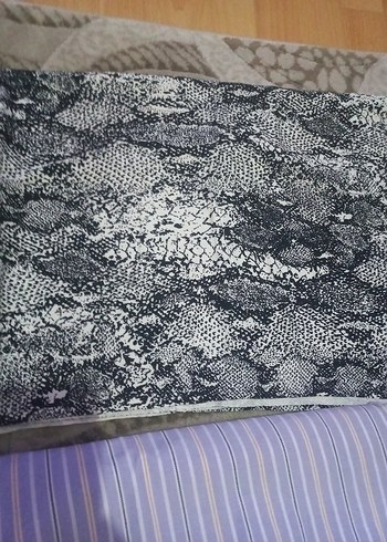 Gri Beyaz Zebra Desenli kumaş - Görsel 5