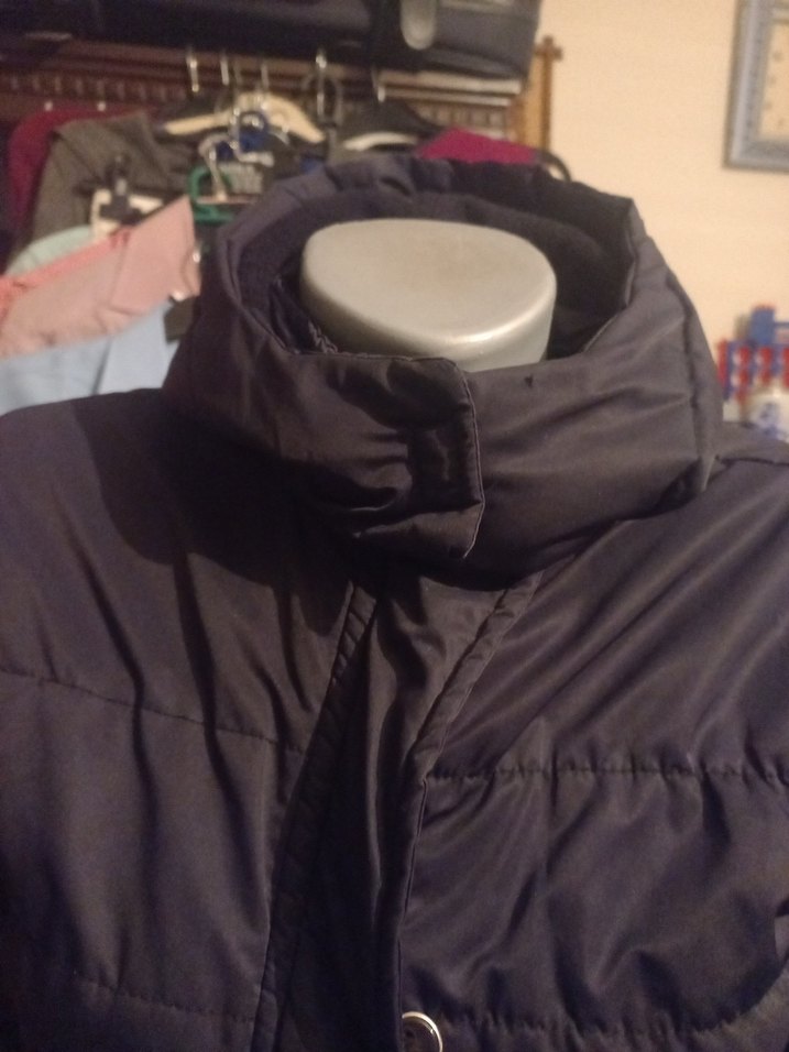 Düğmeli Siyah Kadın Ceket, Yüksek Yakalı - Görsel 3