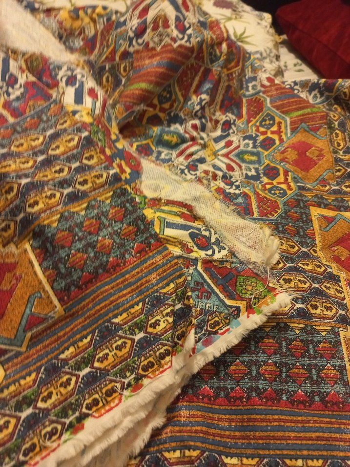 VİNTAG PAMUKLU KUMAŞ - Görsel 3