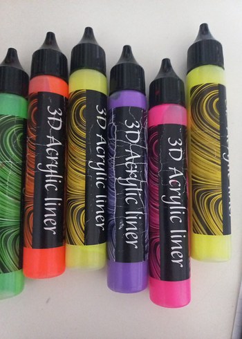 Renkli 3D Akrilik Kalem Seti - Görsel 8