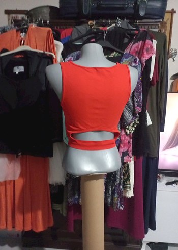 ORJİNAL JERF Kırmızı Mini Yüksek Yakalı Kadın Atlet - Görsel 8