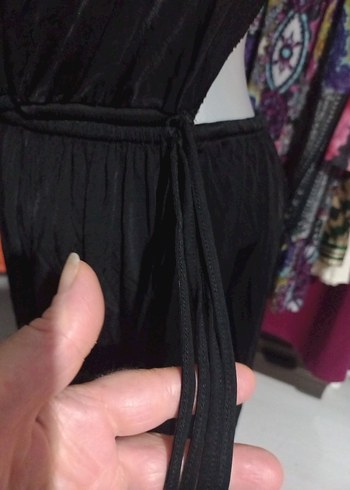 Siyah Uzun Kollu Piliseli Kadın Elbise - Görsel 7