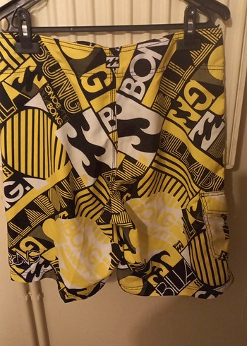 Sarı Baskılı Bol Kesim Erkek Mayo - Görsel 4