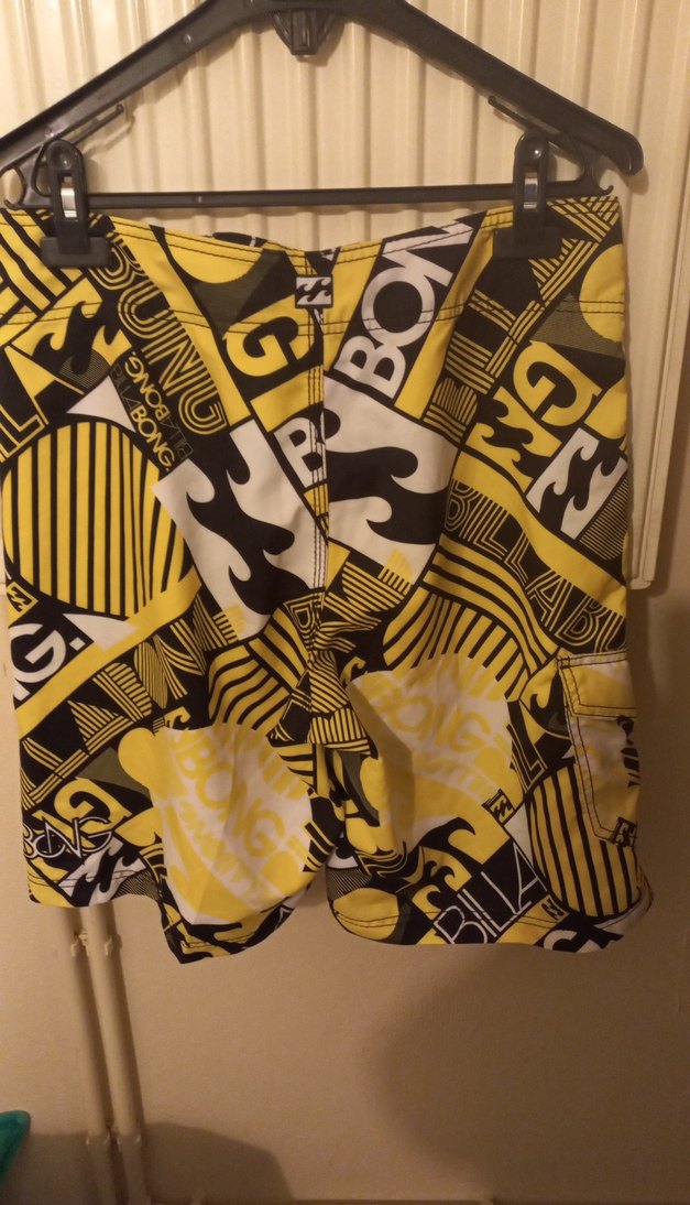 Sarı Baskılı Bol Kesim Erkek Mayo - Görsel 4