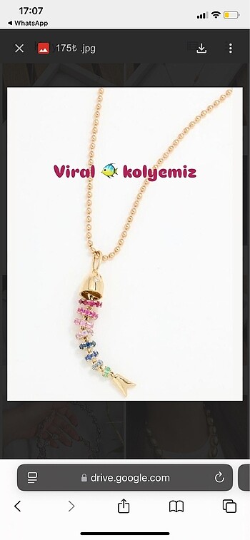 Renkli balık kolye