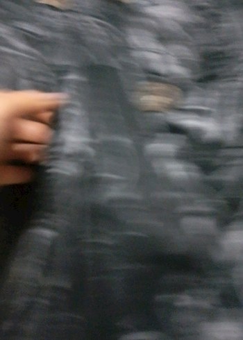 Düğmeli Siyah  Yağmurluk - Görsel 3