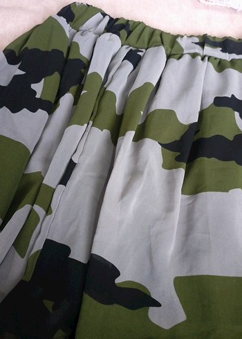 Kamuflaj Desenli Midi Etek - Görsel 2