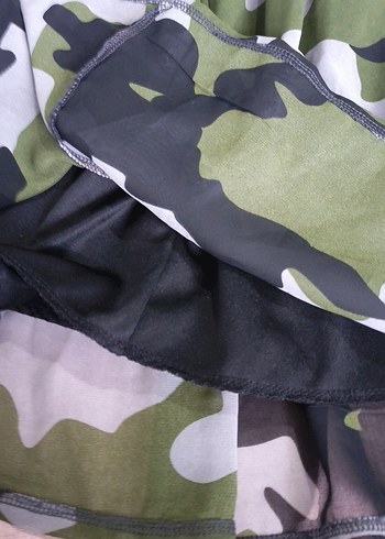 Kamuflaj Desenli Midi Etek - Görsel 3