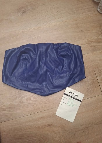 Mavi Deri Straplez büstiyer