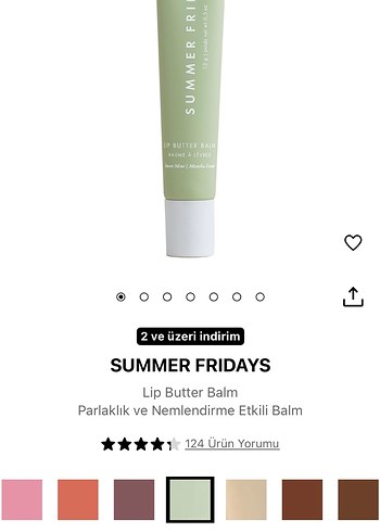 Summer Fridays Sweet Mint rengi Balm - Görsel 5