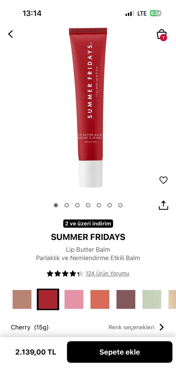 Summer Fridays Cherry Rengi  Balm - Görsel 5