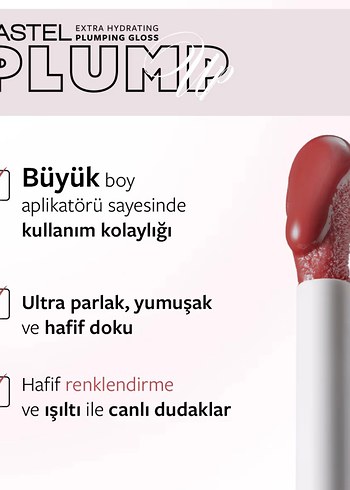 Beden bordo Renk Pastel Plump Extra Nemlendirici Dudak Parlatıcısı