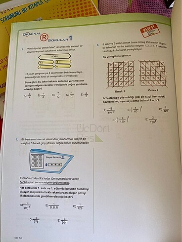  Beden Renk 345 yayınları tyt matematik