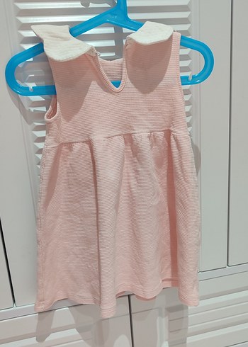 4 Yaş Beden pembe Renk Pembe Kız Çocuk Elbise Fırfırlı