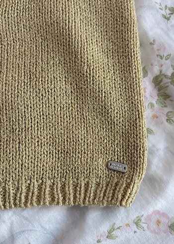 Bej Örgü Bohem Kadın Süveter - Görsel 3