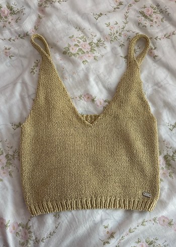 Bej Örgü Bohem Kadın Süveter - Görsel 2