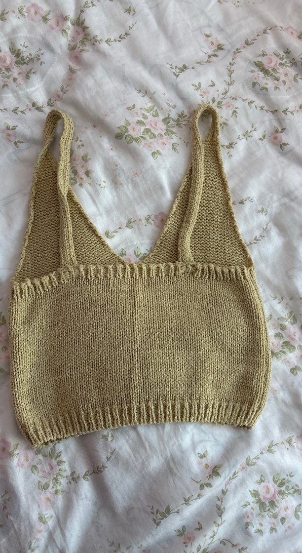 Bej Örgü Bohem Kadın Süveter - Görsel 4