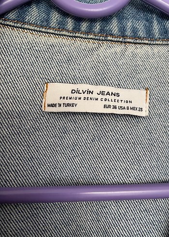 Düğmeli Kadın Mavi Kot Ceket - Görsel 4