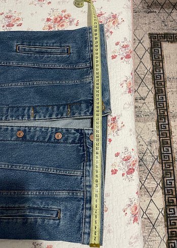 Düğmeli Kadın Mavi Kot Ceket - Görsel 7