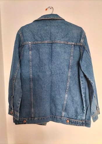 Düğmeli Mavi Kadın Kot Ceket - Görsel 2