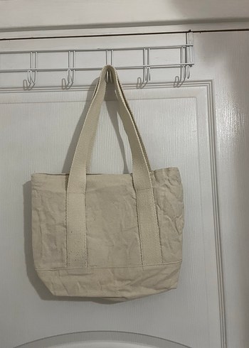 Bej Keten Kadın Omuz Çantası - Görsel 2