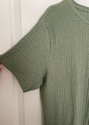 Yeşil Kısa Kollu Salaş Tişört - Görsel 4