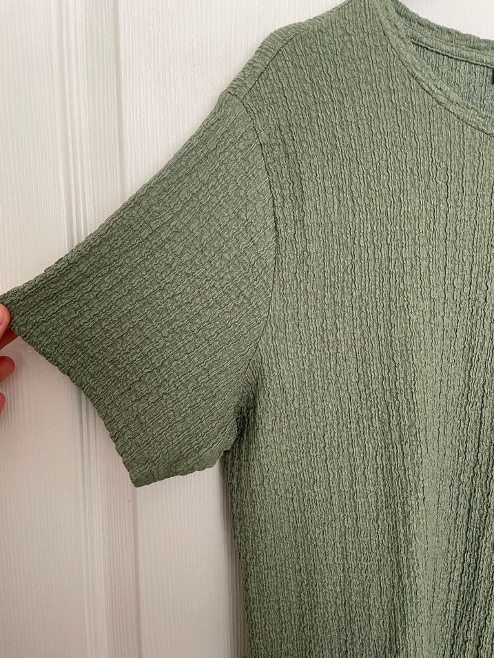 Yeşil Kısa Kollu Salaş Tişört - Görsel 4