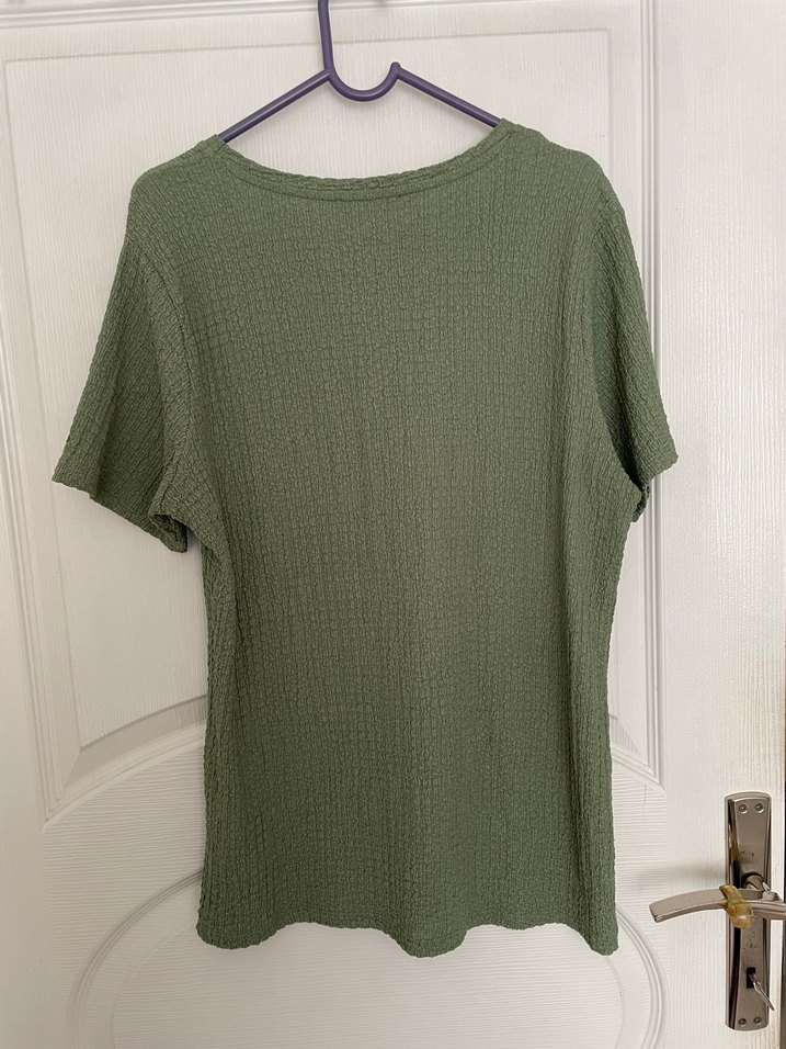 Yeşil Kısa Kollu Salaş Tişört - Görsel 2