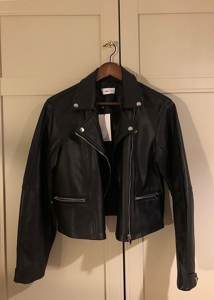 Mango deri ceket - Görsel 3